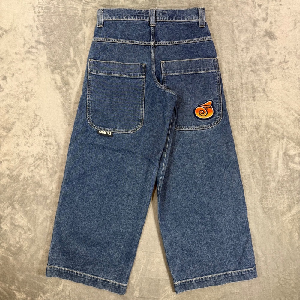 JNCO Twin Cannon Wide Leg Jeans Men's Size 28x30 Blue Denim Streetwear Pants